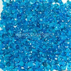 Krystal Fire - Smooth Fire Glass - 1/4" Aqua Blue