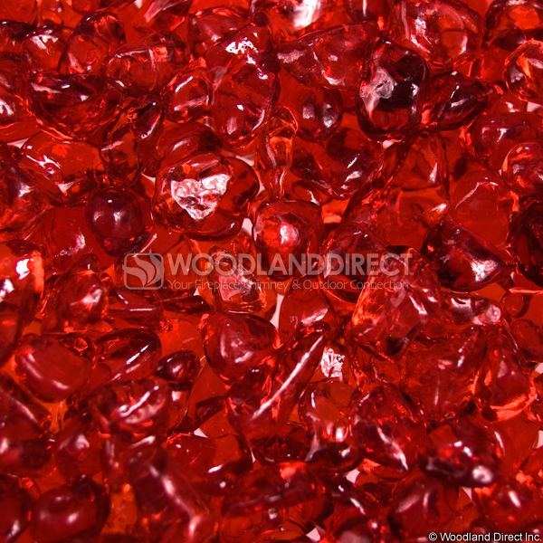 Krystal Fire 1/4" Smooth Cherry Fire Glass image number 0