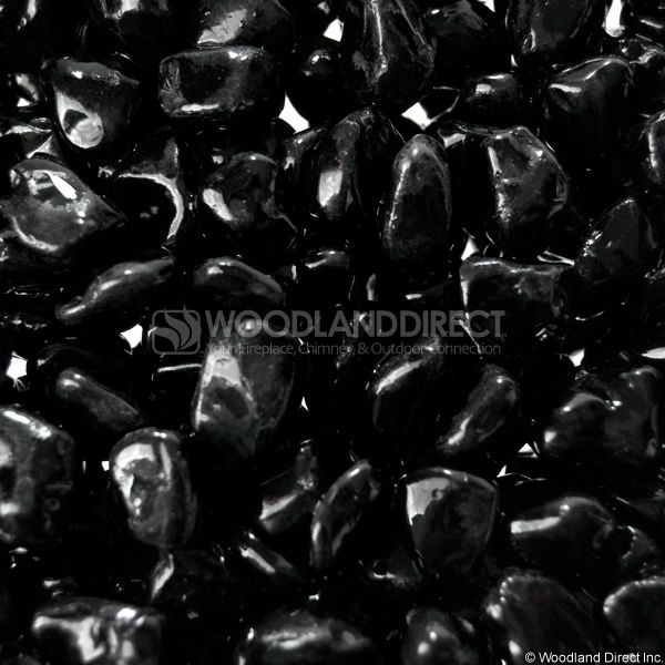 Krystal Fire 1/4" Smooth Obsidian Fire Glass image number 1