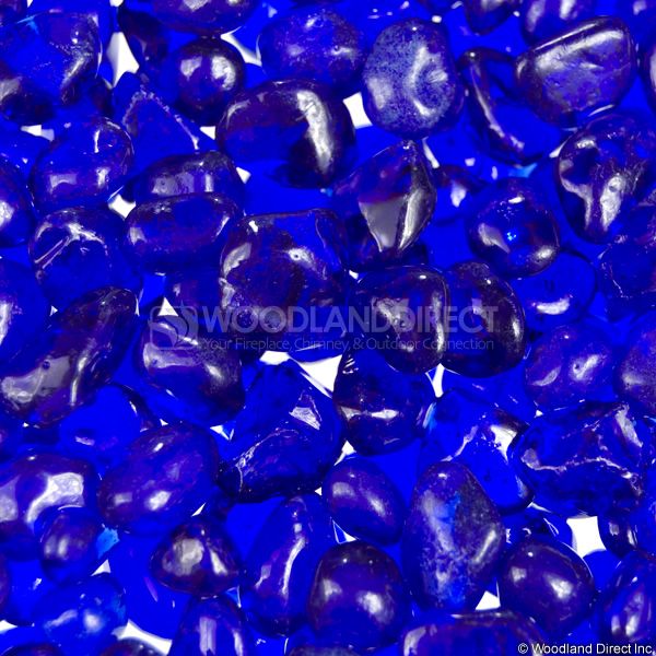 Krystal Fire 1/4" Smooth Royal Blue Fire Glass image number 0