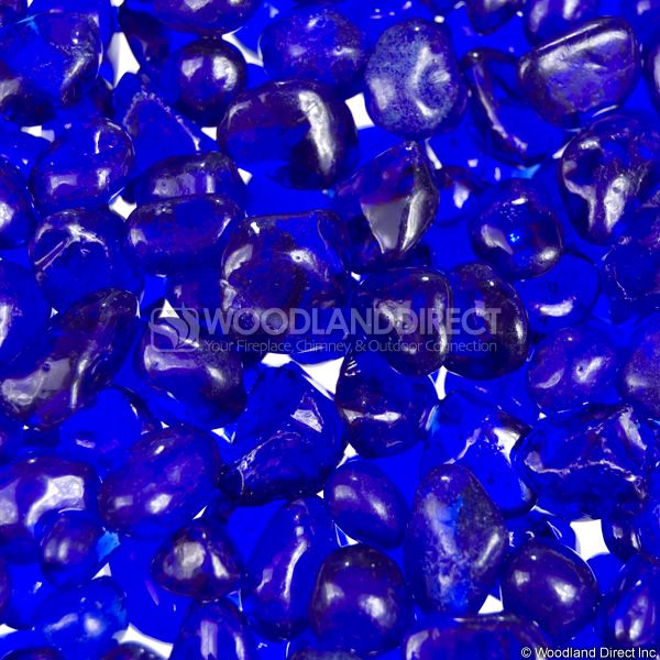 Krystal Fire 1/4" Smooth Royal Blue Fire Glass image number 1