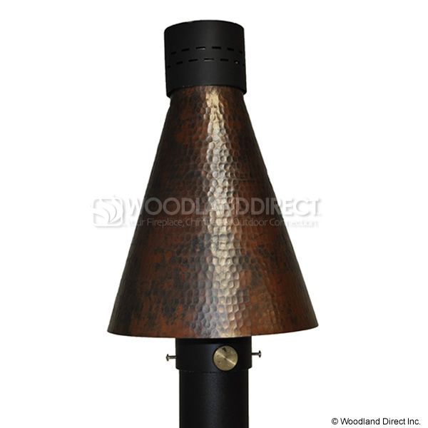 Hammered Copper Tiki Torch image number 0