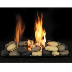 Hargrove Blazing River Vented Fireplace Ceramic Fiber Stone Set