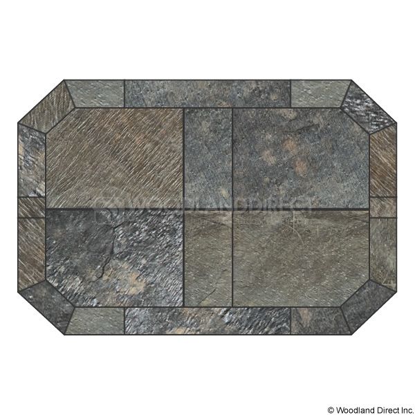 Heritage Octagon Hearth Pad - Natural Silver Slate image number 0