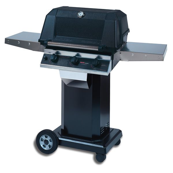 Heritage WHRG4DD Hybrid Gas Grill - Black Column 8" Wheeled Cart