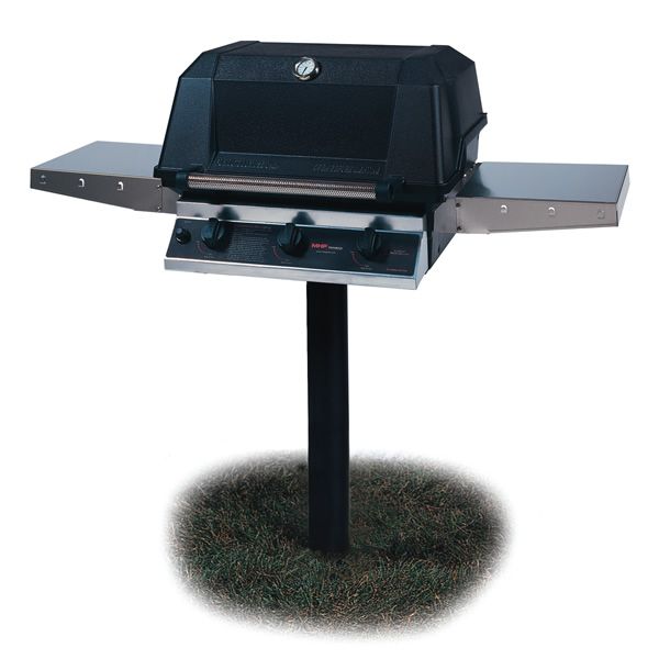 Heritage WHRG4DD In Ground Post Mount Hybrid Gas Grill Woodland