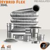 Hybrid Flex 304L Pre-Insulated Chimney Liner Kit - 7"