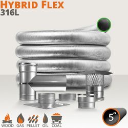 Hybrid Flex 316L Chimney Liner Kit - 5"