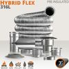 Hybrid Flex 316L Pre-Insulated Chimney Liner Kit - 7"