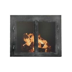 Iron Mountain Masonry Fireplace Glass Door