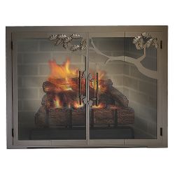 Oak Tree Masonry Fireplace Glass Door