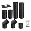 Osburn To-The-Wall Black Chimney Pipe Kit - 6"