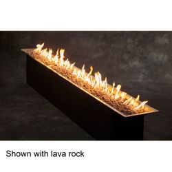Linear Crystal Fire Burner Stainless Steel - 120"