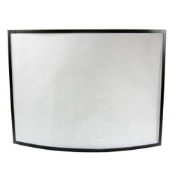 Oxfordshire Bowed Fireplace Screen - Black