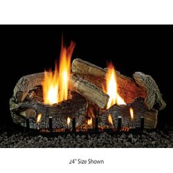 Empire Stacked Aged Oak Vented Gas Log Set