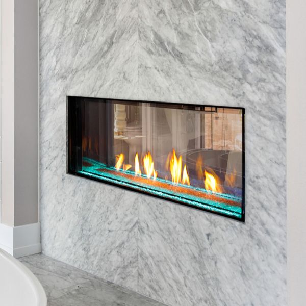 Plaza Double-Sided Glass Barrier Direct Vent Fireplace - 55" image number 0