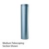 Large Direct Vent Pipe Telescoping Section - 5" Dia