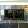 Hammered Edge Rectangle ZC Fireplace Door with Arch