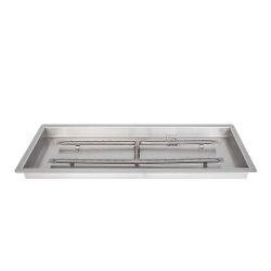 Stainless Steel H-Burner with Drop-In Pan