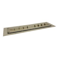 Linear Crystal Fire Plus Burner System and Plate - 13.5" x 42”