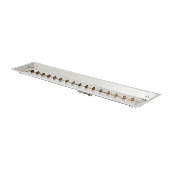 Linear Stainless Steel Crystal Fire Burner System - 12" x 64"