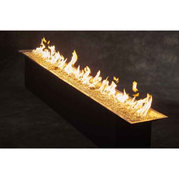 Linear Stainless Steel Crystal Fire Burner System - 12" x 84" image number 0