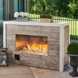 Linear Ready-to-Finish Fireplace - Crystal Fire Plus Burner – 40”