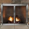 Lumino Stainless Steel Fireplace Screen with Doors