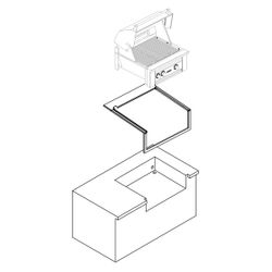 Lynx Sedona 36" Grill, Island Adapter Kit