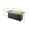 Cedar Ridge Linear Manual Ignition Gas Fire Pit Table image number 3
