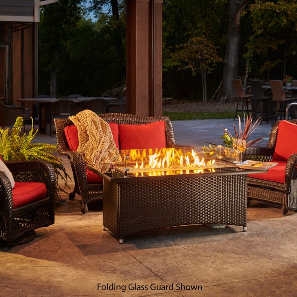 Montego Gas Fire Pit Table - Brown image number 1