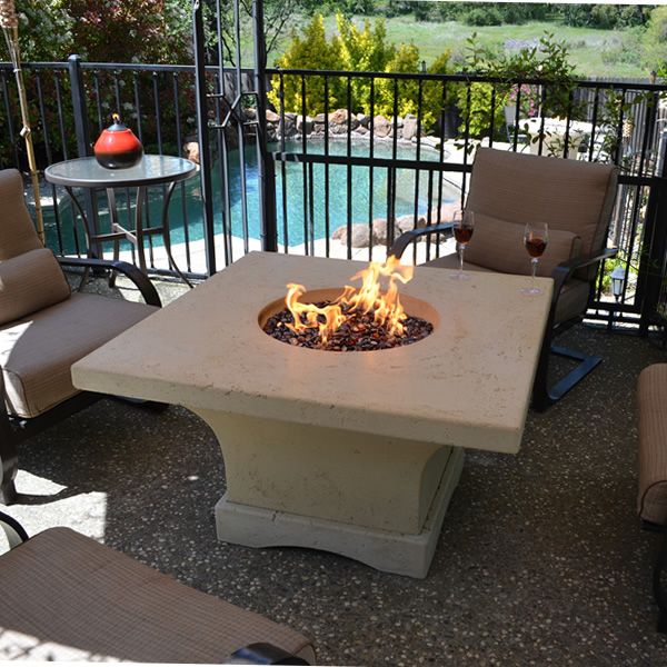 Mount Shasta Gas Fire Pit Table - Chat Height