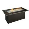Monte Carlo Crystal Gas Fire Pit Table with Black Glass Top