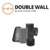 6" Metal-Fab Double Wall Black Stove Pipe Components image number 0