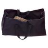 Northern Flame Black Canvas Tote Log Carrier with Tan Handles - Small
