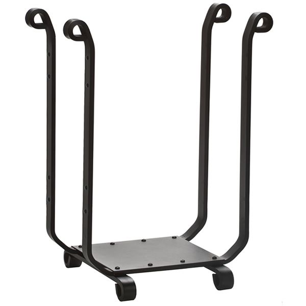 Northern Flame Black Wrought Iron Indoor Firewood Rack - Tall