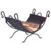 Northern Flame Hooked Wrought Iron Indoor Firewood Rack with Carrier