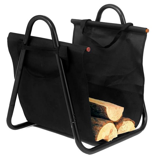 Northern Flame Indoor Firewood Rack with Black Canvas Carrier