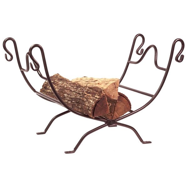 Northern Flame Wrought Iron Indoor Firewood Rack - Bronze