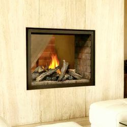 Napoleon Ascent Direct Vent See-Through Gas Fireplace w/Logs