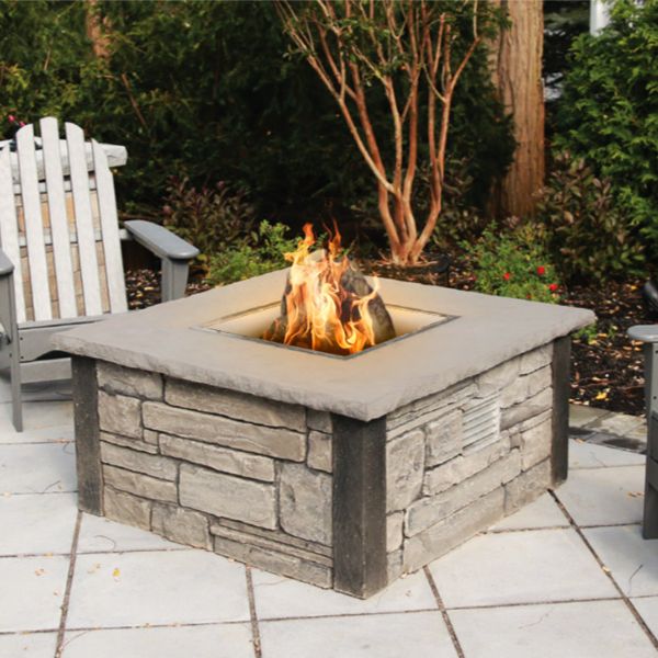 Nicolock Encore Smoke Less Wood Burning Fire Pit With Breeo Insert Woodland Direct