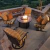 Santorini Round Chat Height Gas Fire Pit Table - 42" image number 1