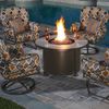 Santorini Round Chat Height Gas Fire Pit Table - 30"