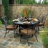Santorini Round Dining Height Gas Fire Pit Table - 54"