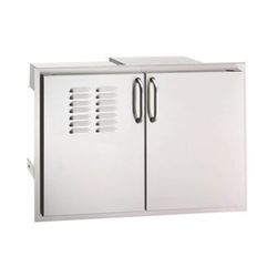 Select Double Doors with Dual Drawers, Trash Tray & Louvers