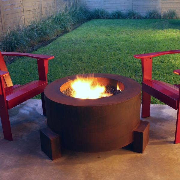 Sere Fia Steel Gas Fire Pit - 30"