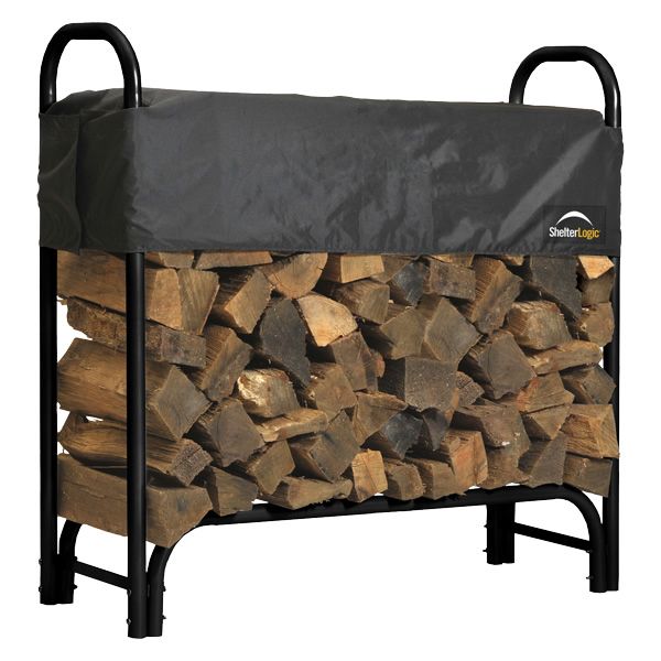 ShelterLogic Firewood Rack with Cover - 4'