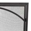 Adams Single-Panel Contemporary Arched Black Door Screen - 39”X31”