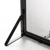 Adams Single-Panel Contemporary Arched Black Door Screen - 39”X31”