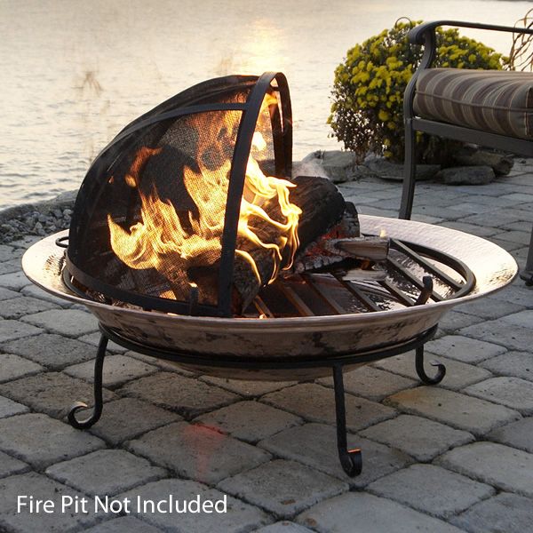 Spark Screen For Large Copper Fire Pit image number 2